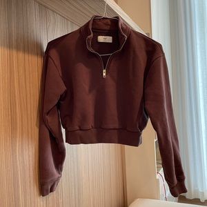 Aritzia TNA Perfect 1/4 zip sweatshirt S